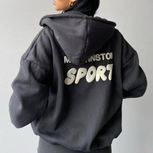 Mr Winston Vintage Black cropped Zip Hoodie Puff