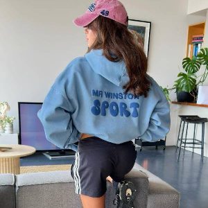 Mr Winston Denim Puff Hoodie