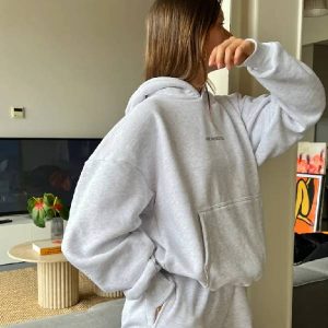 Mr Winston Hoodie Puff Sweat Grey