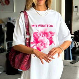 Mr Winston Pansy Red Rose T-Shirt