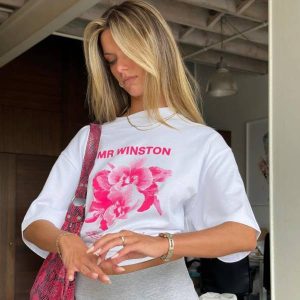 Mr Winston Pansy Red Rose T-Shirt