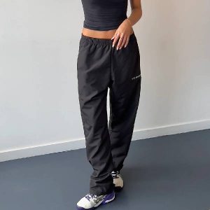 Mr Winston Spray Dark Black Sweatpant