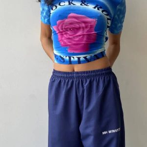 Mr Winston Navy Spray Sweatpant