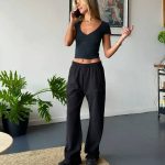 Mr Winston Liquorice Fleece Sweatpant