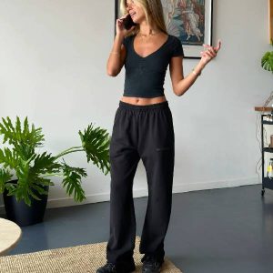 Mr Winston Liquorice Fleece Sweatpant