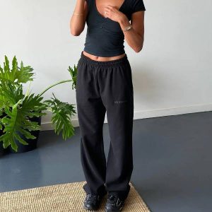 Mr Winston Liquorice Fleece Sweatpant