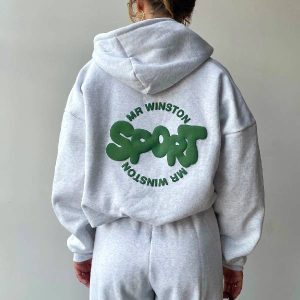 Mr Winston Marle Puff Hoodie Sweat Grey
