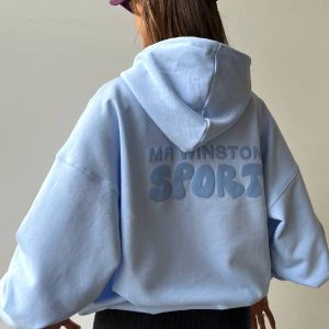 Mr Winston Powder Blue Puff Hoodie